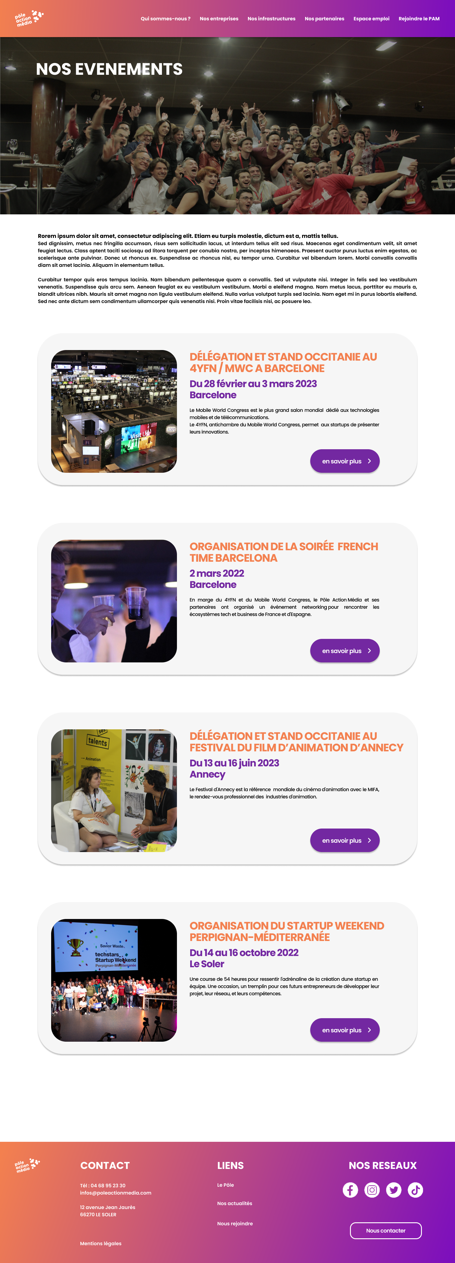NOS EVENEMENTS DESIGN