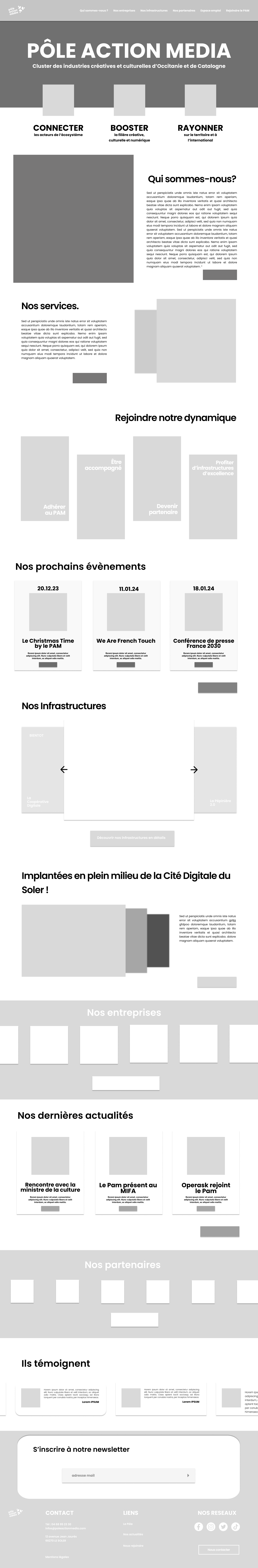 WIREFRAME HOMEPAGE